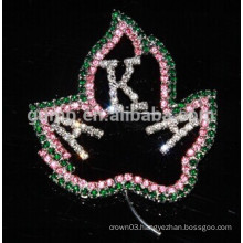 crystal letter pins custom design brooch